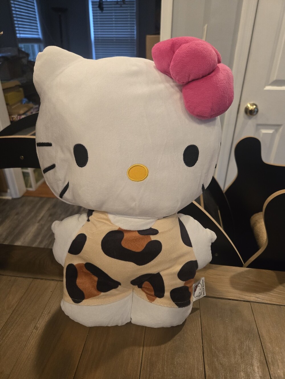 Hello Kitty Jungle Leopard Plush with Pink Bow